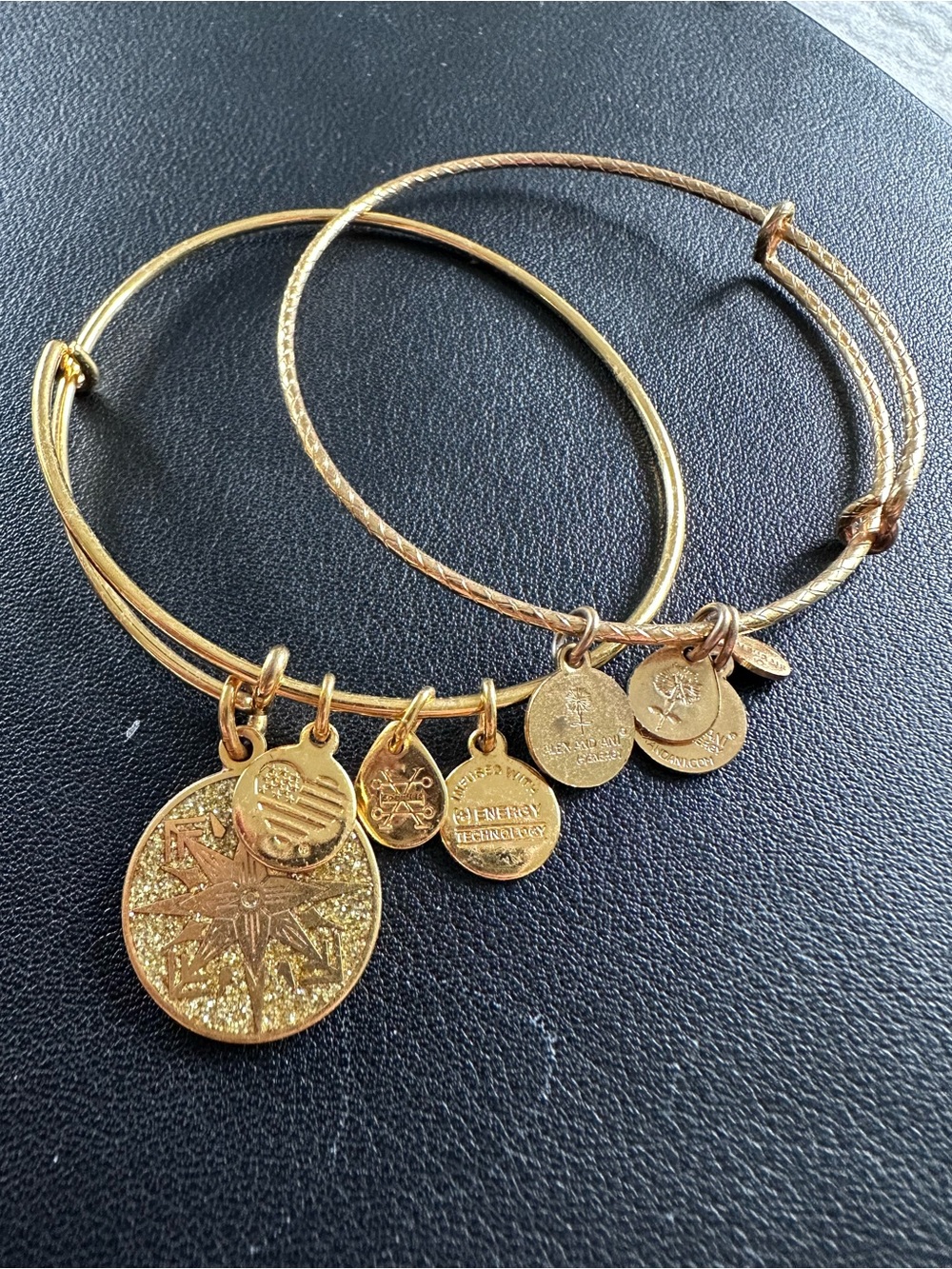Alex and Ani Gold Bracelet Pair